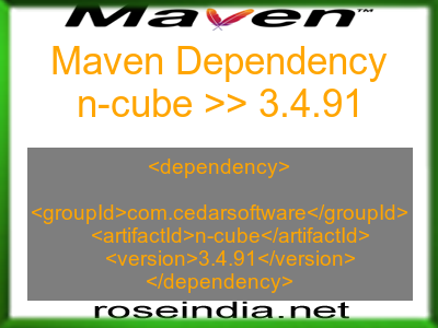 Maven dependency of n-cube version 3.4.91