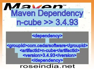 Maven dependency of n-cube version 3.4.93