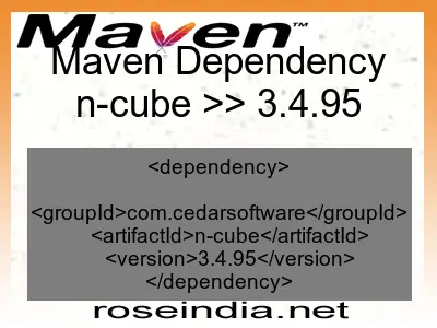 Maven dependency of n-cube version 3.4.95