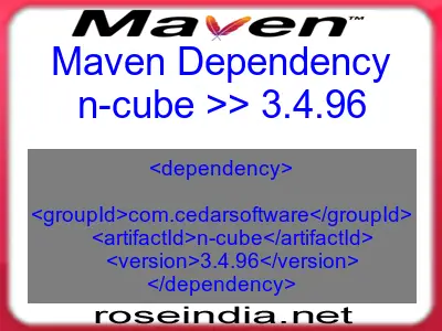 Maven dependency of n-cube version 3.4.96