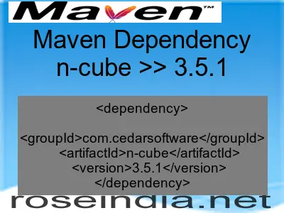 Maven dependency of n-cube version 3.5.1