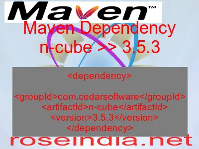 Maven dependency of n-cube version 3.5.3