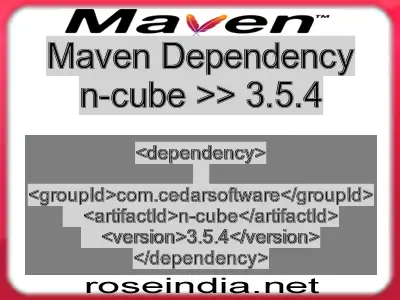 Maven dependency of n-cube version 3.5.4