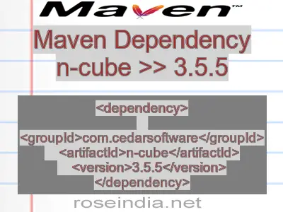Maven dependency of n-cube version 3.5.5