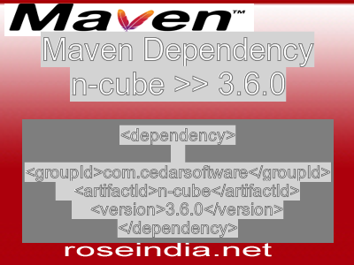 Maven dependency of n-cube version 3.6.0