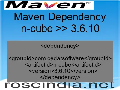 Maven dependency of n-cube version 3.6.10