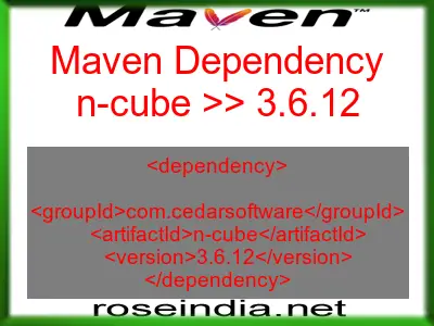Maven dependency of n-cube version 3.6.12