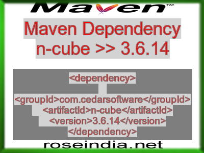 Maven dependency of n-cube version 3.6.14