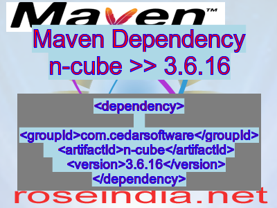 Maven dependency of n-cube version 3.6.16