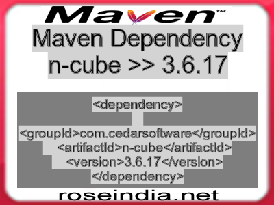 Maven dependency of n-cube version 3.6.17