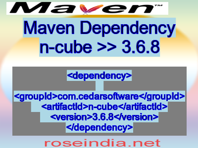 Maven dependency of n-cube version 3.6.8