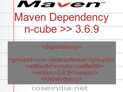 Maven dependency of n-cube version 3.6.9