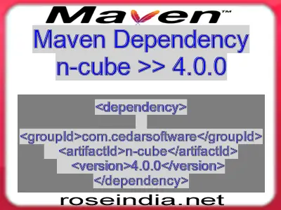 Maven dependency of n-cube version 4.0.0