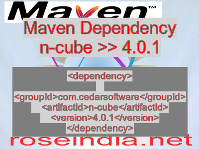 Maven dependency of n-cube version 4.0.1