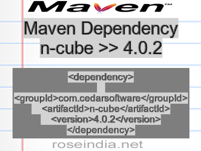 Maven dependency of n-cube version 4.0.2