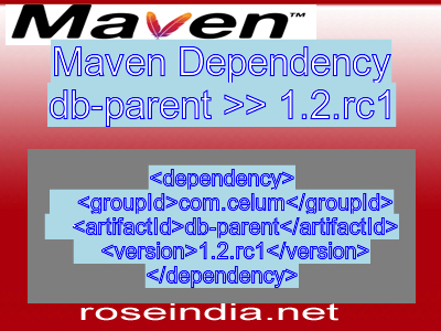 Maven dependency of db-parent version 1.2.rc1