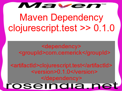Maven dependency of clojurescript.test version 0.1.0