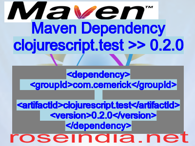 Maven dependency of clojurescript.test version 0.2.0