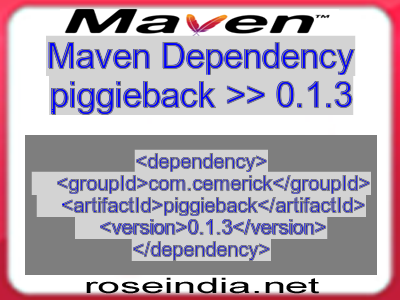 Maven dependency of piggieback version 0.1.3