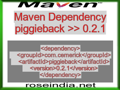 Maven dependency of piggieback version 0.2.1