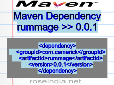 Maven dependency of rummage version 0.0.1