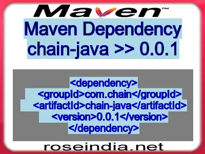 Maven dependency of chain-java version 0.0.1