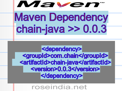 Maven dependency of chain-java version 0.0.3