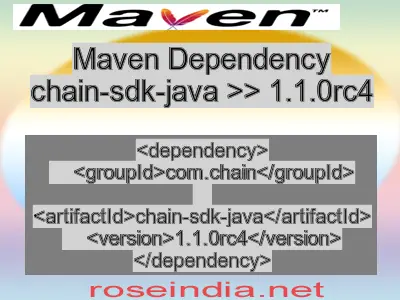 Maven dependency of chain-sdk-java version 1.1.0rc4