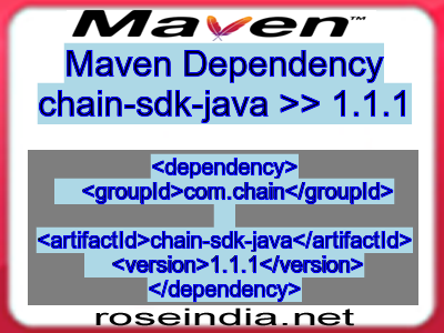 Maven dependency of chain-sdk-java version 1.1.1
