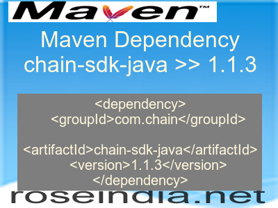 Maven dependency of chain-sdk-java version 1.1.3