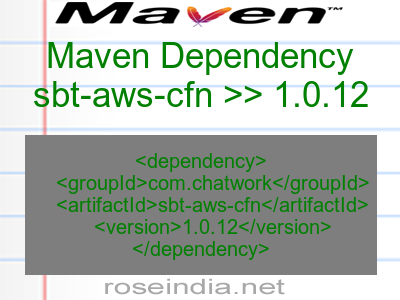 Maven dependency of sbt-aws-cfn version 1.0.12