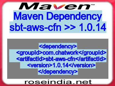Maven dependency of sbt-aws-cfn version 1.0.14