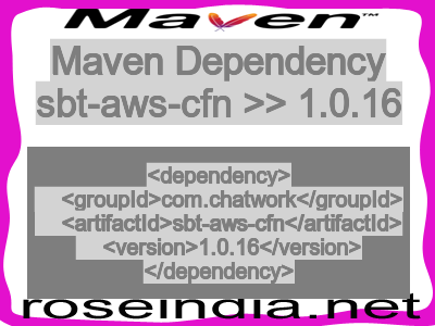 Maven dependency of sbt-aws-cfn version 1.0.16