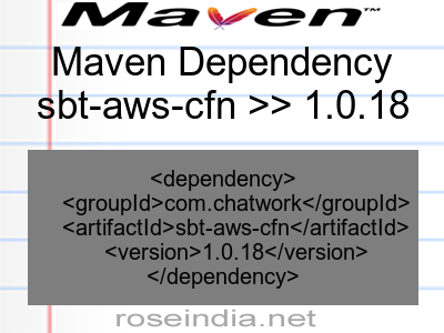 Maven dependency of sbt-aws-cfn version 1.0.18