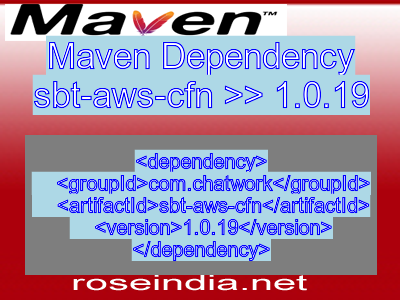 Maven dependency of sbt-aws-cfn version 1.0.19