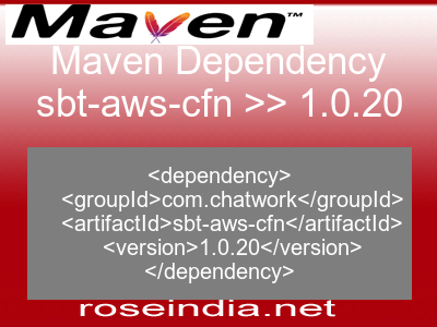 Maven dependency of sbt-aws-cfn version 1.0.20