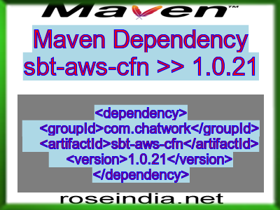 Maven dependency of sbt-aws-cfn version 1.0.21