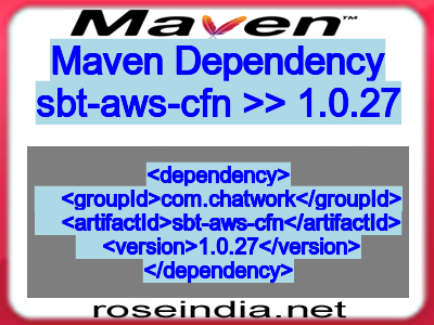 Maven dependency of sbt-aws-cfn version 1.0.27