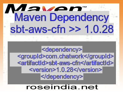 Maven dependency of sbt-aws-cfn version 1.0.28