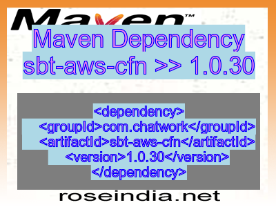 Maven dependency of sbt-aws-cfn version 1.0.30