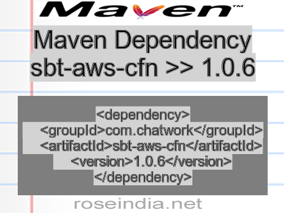 Maven dependency of sbt-aws-cfn version 1.0.6