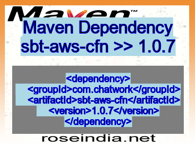 Maven dependency of sbt-aws-cfn version 1.0.7