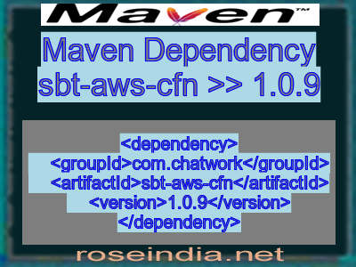 Maven dependency of sbt-aws-cfn version 1.0.9
