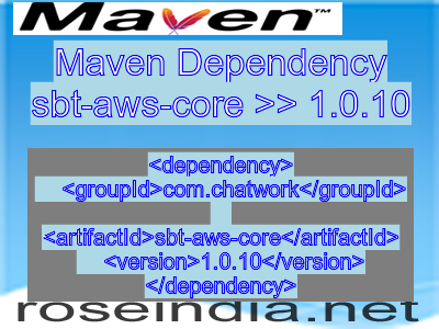 Maven dependency of sbt-aws-core version 1.0.10