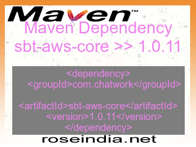 Maven dependency of sbt-aws-core version 1.0.11