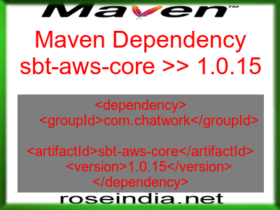 Maven dependency of sbt-aws-core version 1.0.15