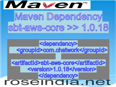 Maven dependency of sbt-aws-core version 1.0.18