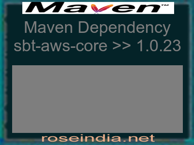 Maven dependency of sbt-aws-core version 1.0.23
