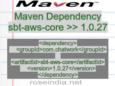 Maven dependency of sbt-aws-core version 1.0.27