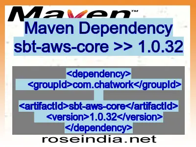 Maven dependency of sbt-aws-core version 1.0.32